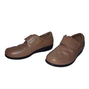Dr. Scholls Shoes Womens 7M Tan Hook-n-Loop Strap Double Air Pillow